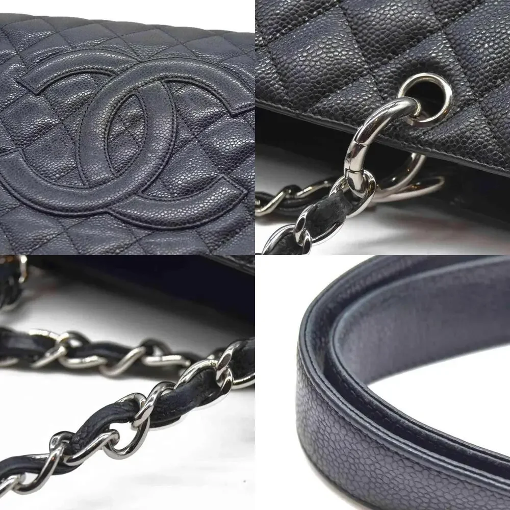 CHANEL Black Quilted Leather Double C Tote